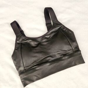 Black Women's Faux Sports Top